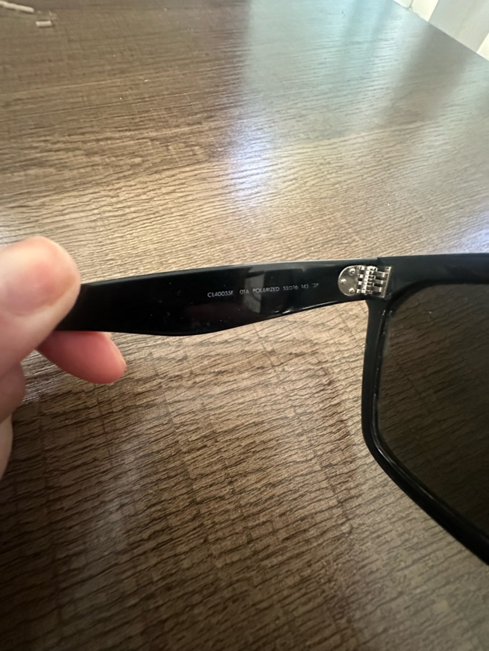 Celine Black Rectangular Sunglasses CL4055F - Picture 4 of 4